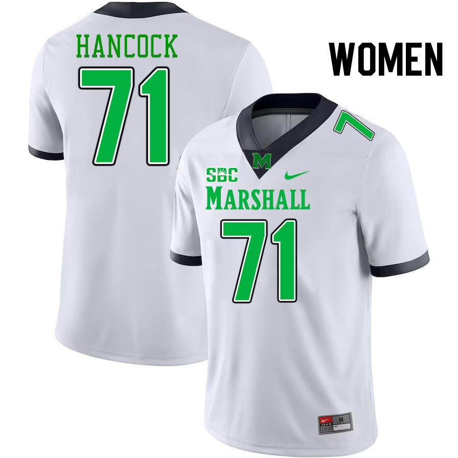 Women #71 Andrew Hancock Marshall Thundering Herd SBC Conference College Football Jerseys Stitched-W